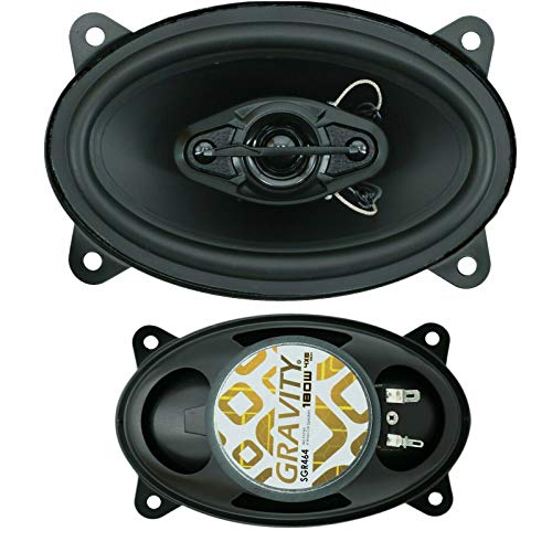 Gravity 4X SGR464 4x6-Inch 4-Way 180 Watts Peak Power CEA Rated Car Audio Full Range Speakers Made with Alpha Cellulose Cones and Moisture Resistant Rubber Surround -2 Pairs Gravity 4X SGR464 4x6-Inch 4-Way 180 Watts Peak Power CEA Rated Car Audio Full Range Speakers Made with Alpha Cellulose Cones and Moisture Resistant Rubber Surround -2 Pairs